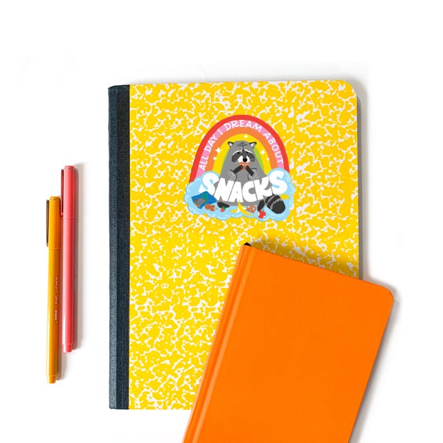 Snacks Raccoon Vinyl Sticker