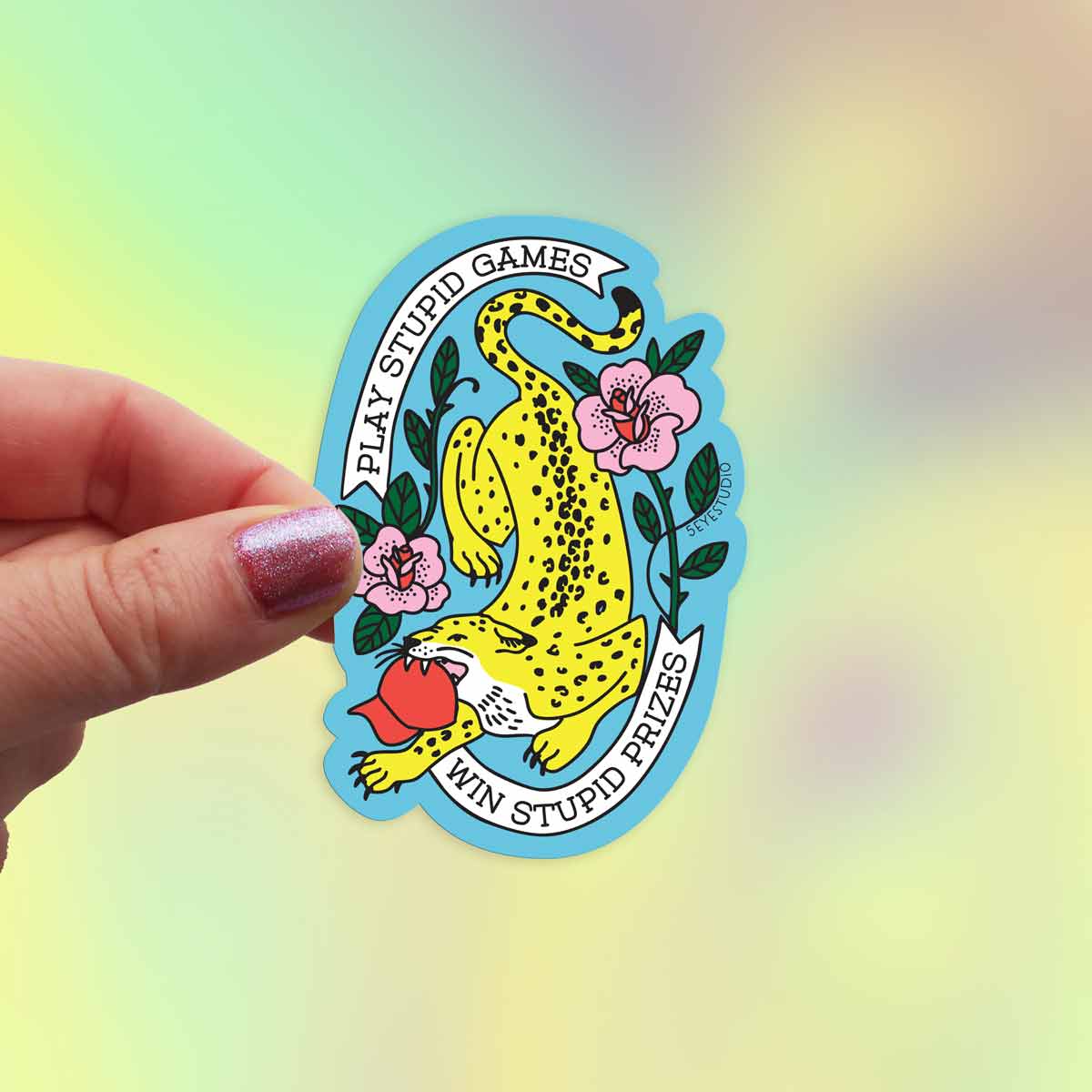 Leopard Ate My Face Vinyl Sticker