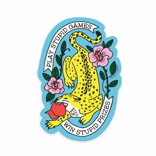 Leopard Ate My Face Vinyl Sticker