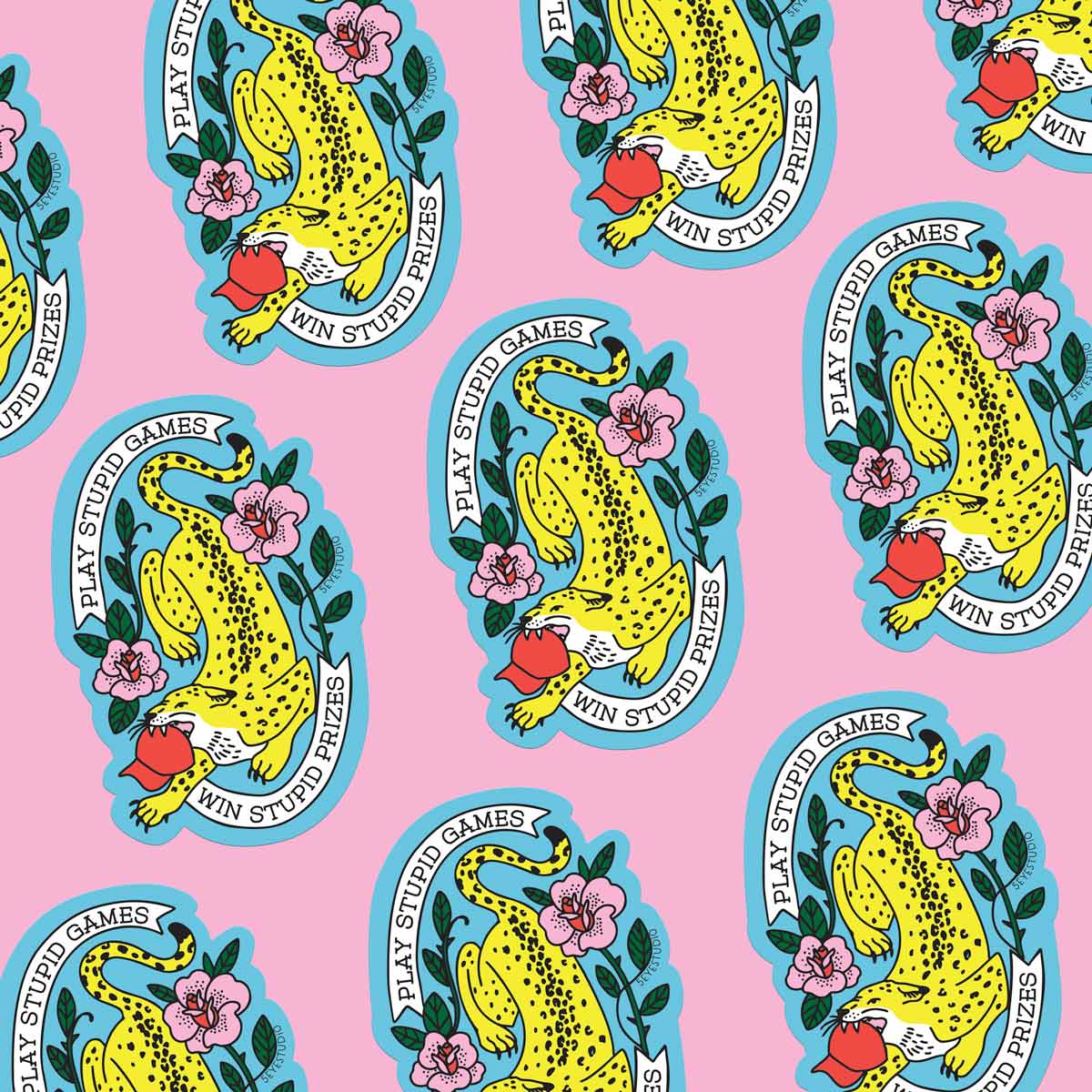 Leopard Ate My Face Vinyl Sticker