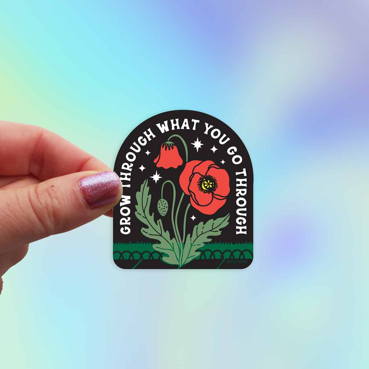 Grow Through What You Go Through Vinyl Sticker