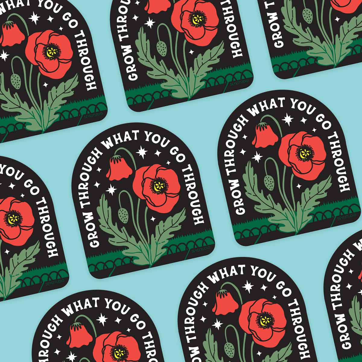 Grow Through What You Go Through Vinyl Sticker