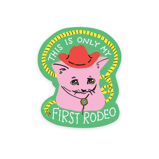 Kitten's First Rodeo Vinyl Sticker