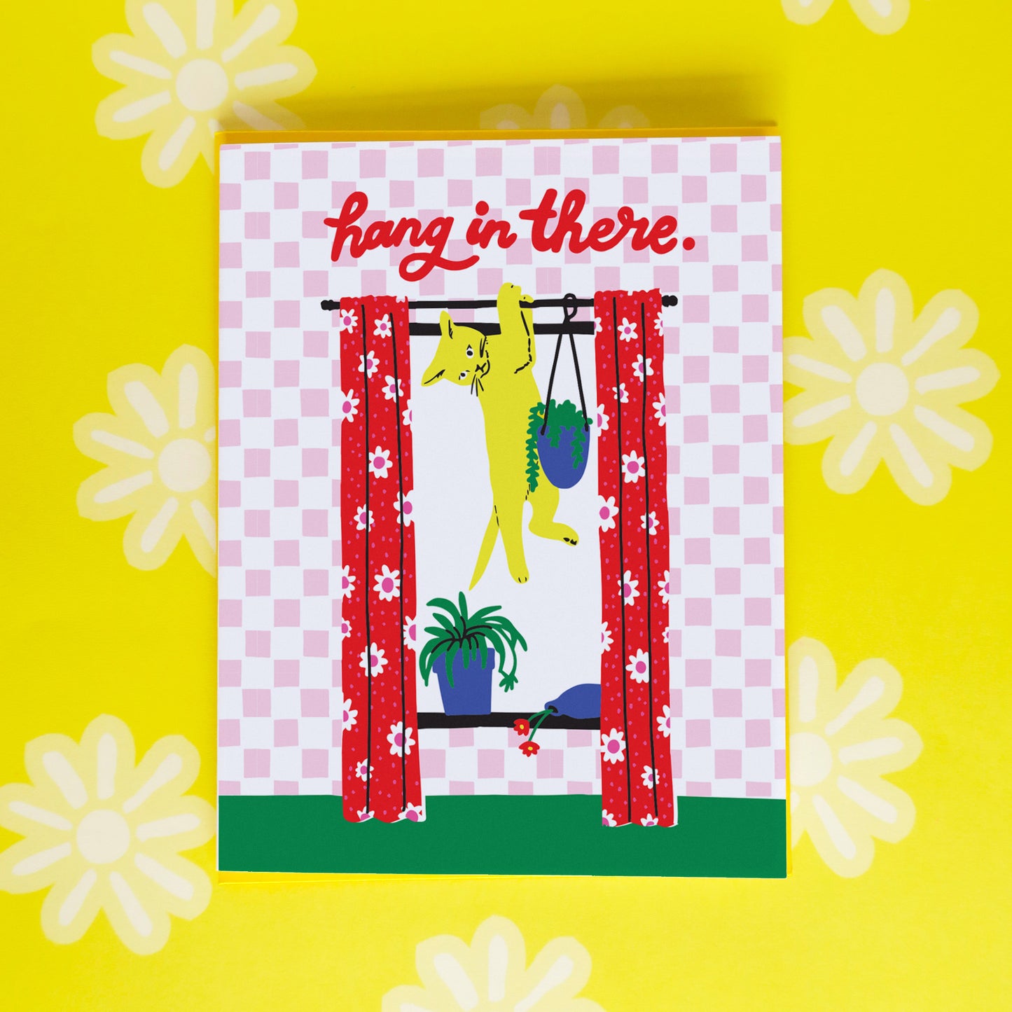 Hang in There Cat Greeting Card