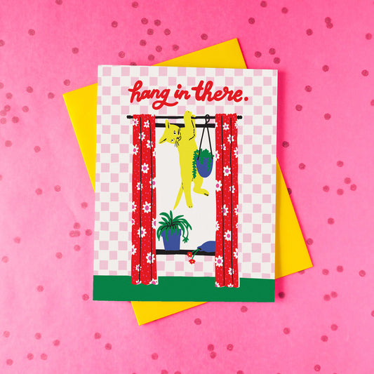 Hang in There Cat Greeting Card