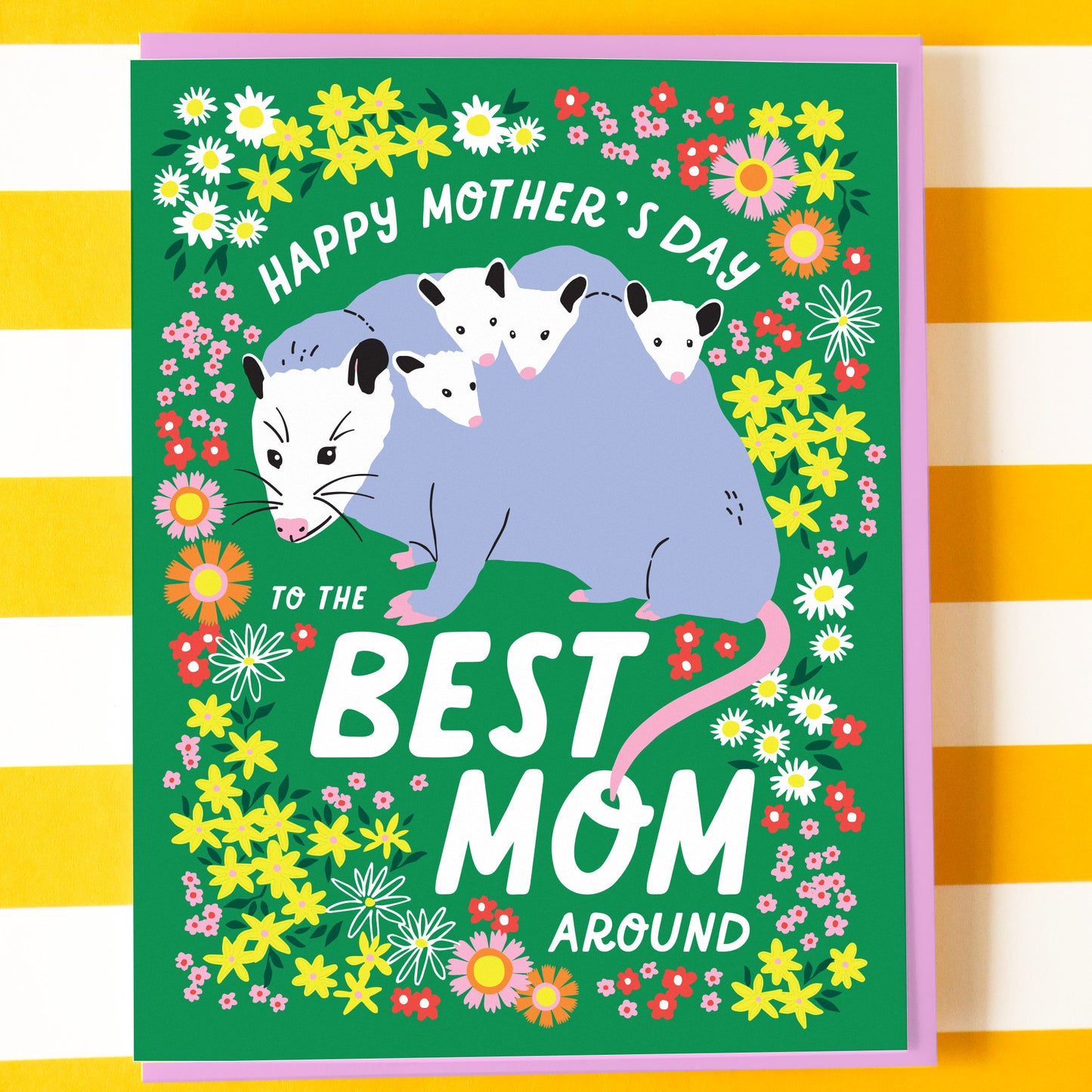 Opossum Mom Greeting Card