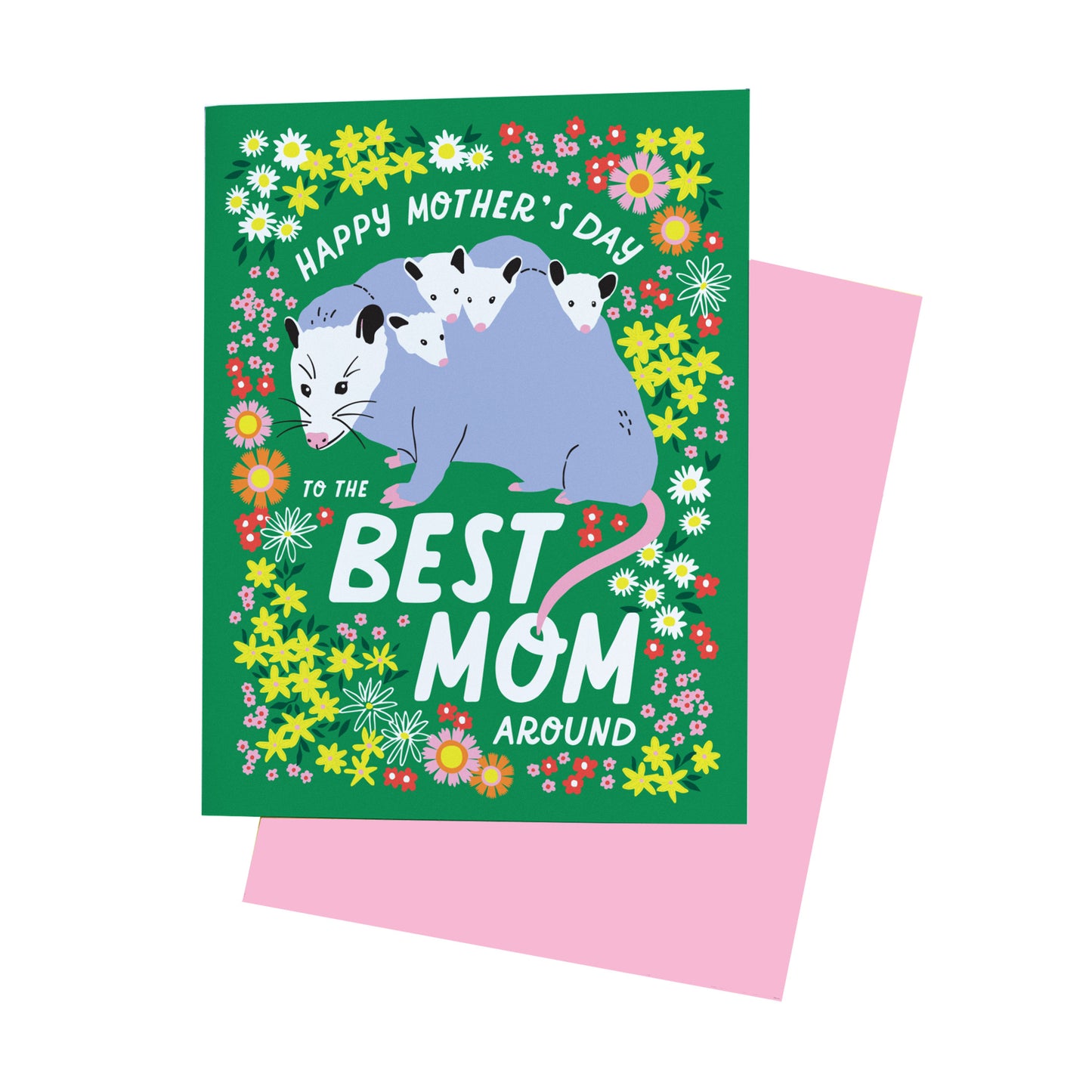 Opossum Mom Greeting Card