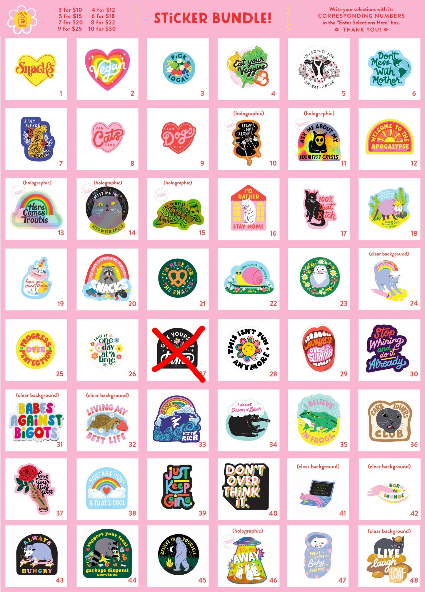 Sticker Bundles - Buy More, Save More