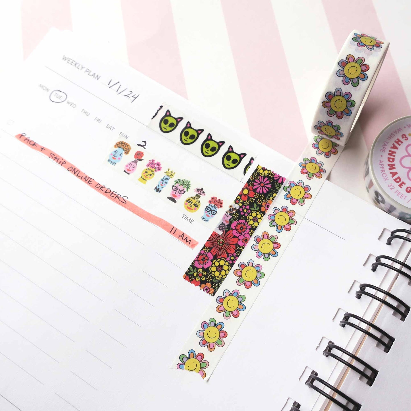 Retro Floral Washi Tape