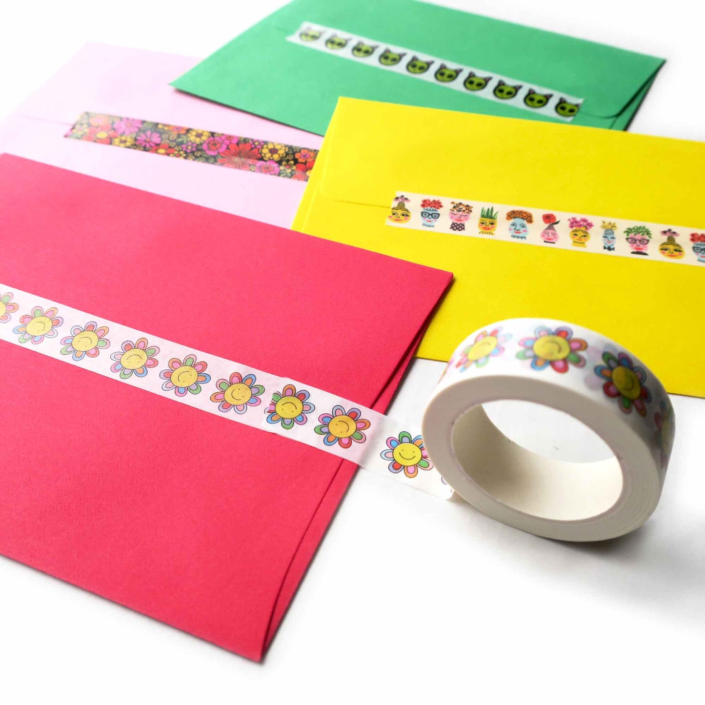 Smiley Flowers Washi Tape