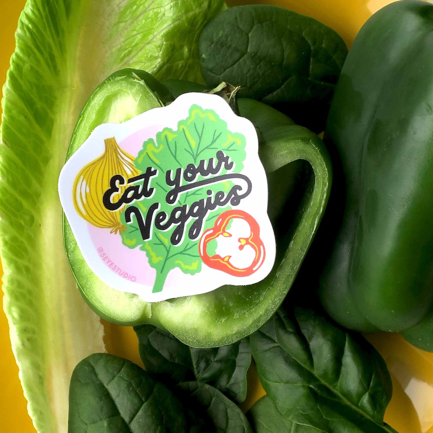 Eat Your Veggies Vinyl Sticker