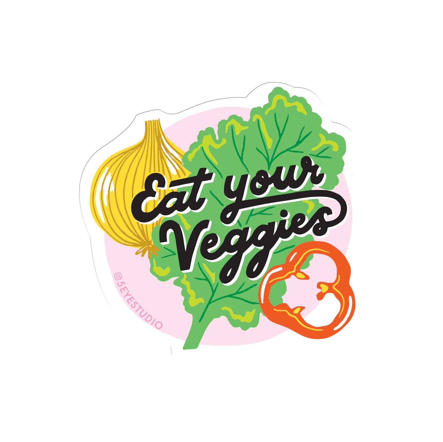 Eat Your Veggies Vinyl Sticker