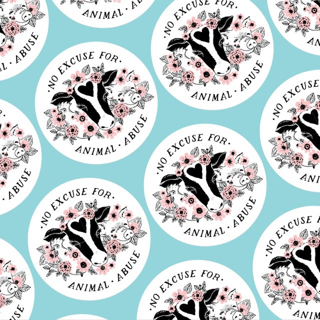 No Excuse for Animal Abuse Vinyl Sticker