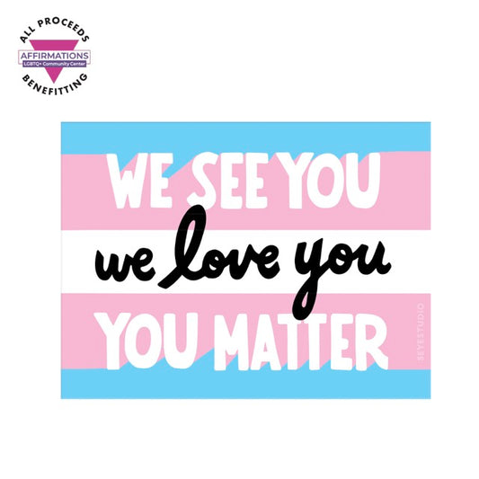 Trans Visibility Flag Vinyl Sticker