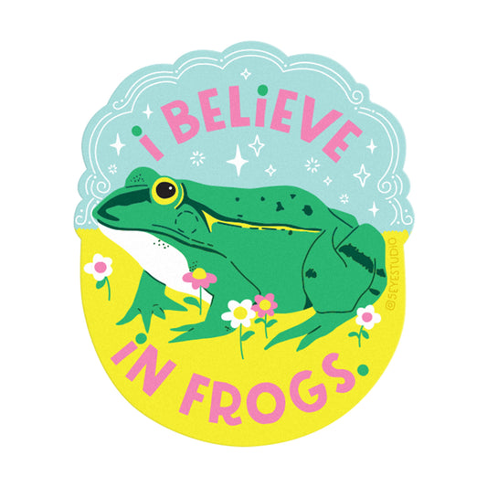 I Believe in Frogs Vinyl Sticker