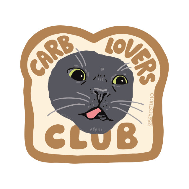 Carb Lovers Club Cat Vinyl Sticker