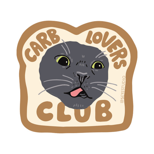 Carb Lovers Club Cat Vinyl Sticker