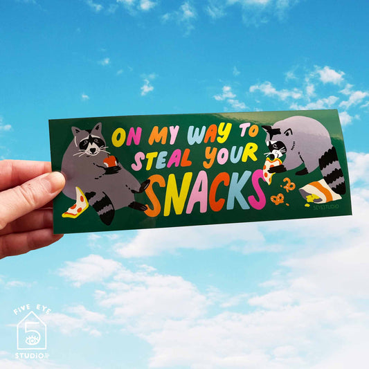 Snacks Raccoons Bumper Sticker