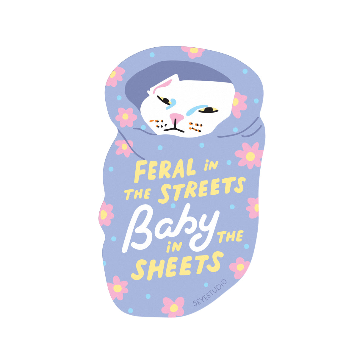 Baby in the Sheets Vinyl Sticker