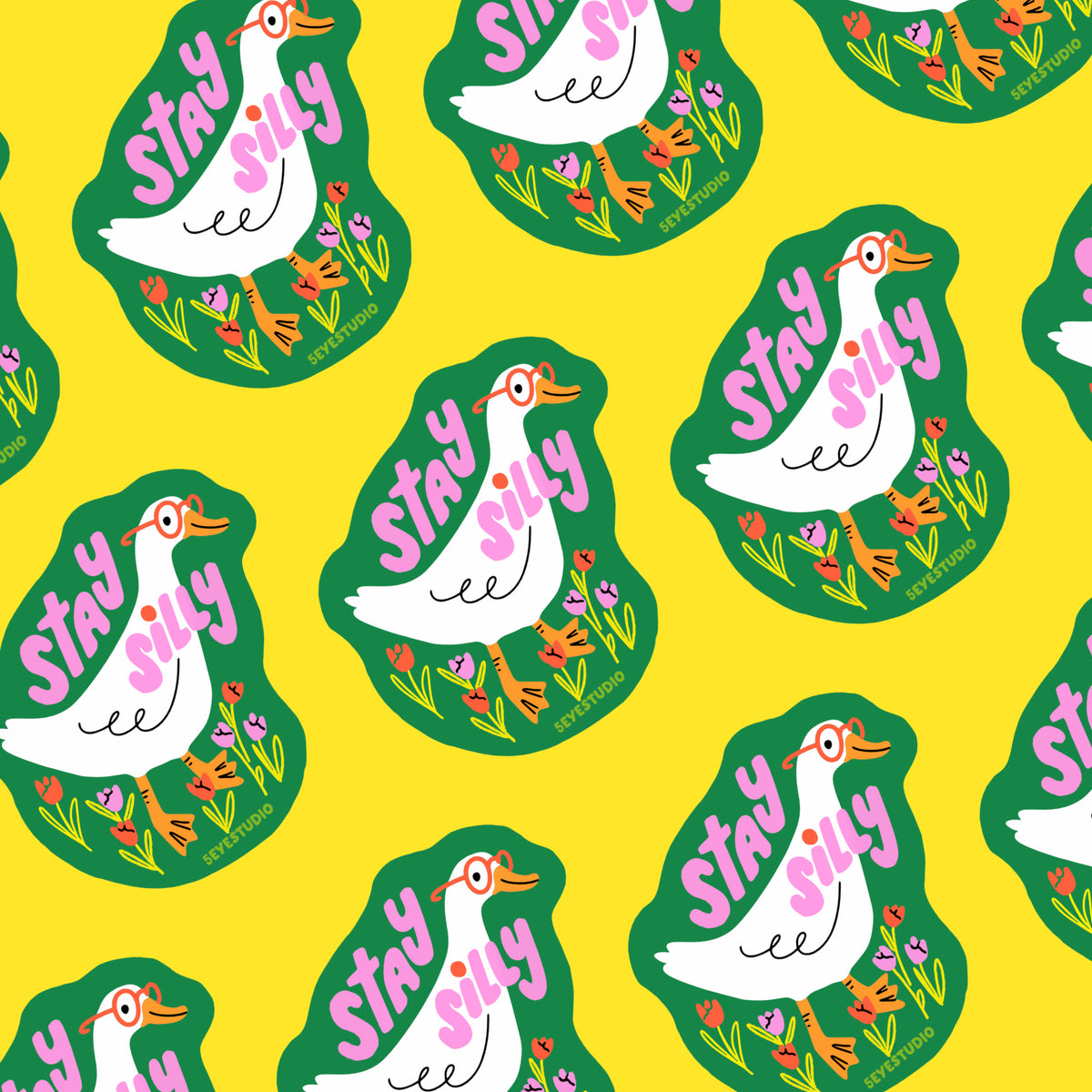 Stay Silly Goose Vinyl Sticker