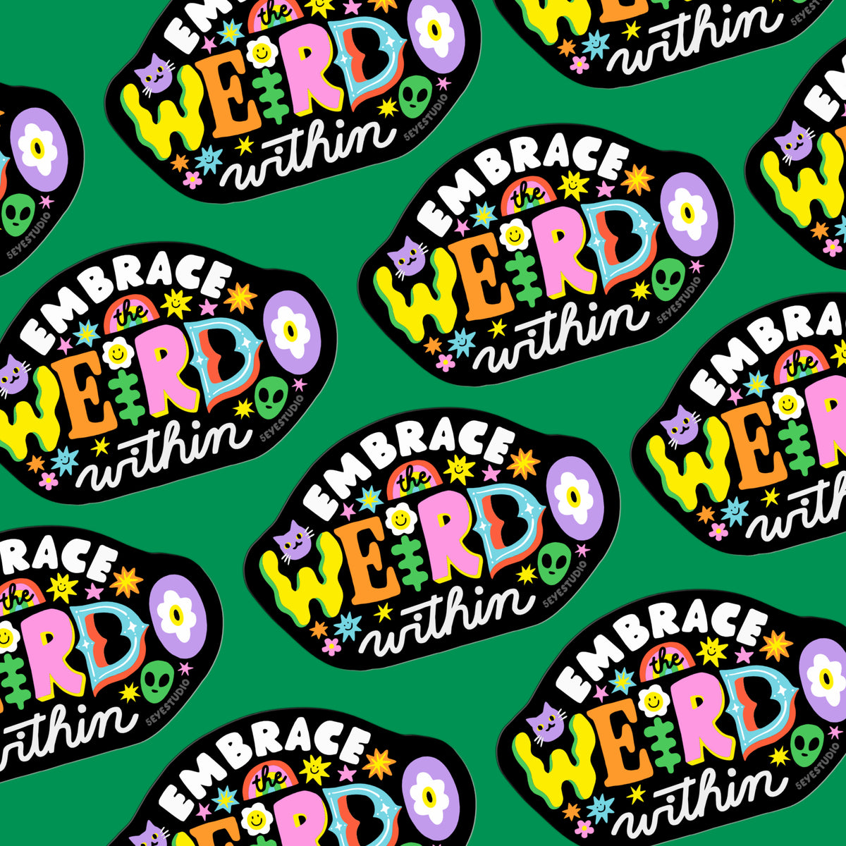 Embrace the Weirdo Within Vinyl Sticker