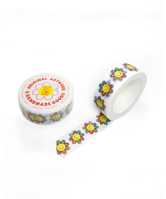 Smiley Flowers Washi Tape