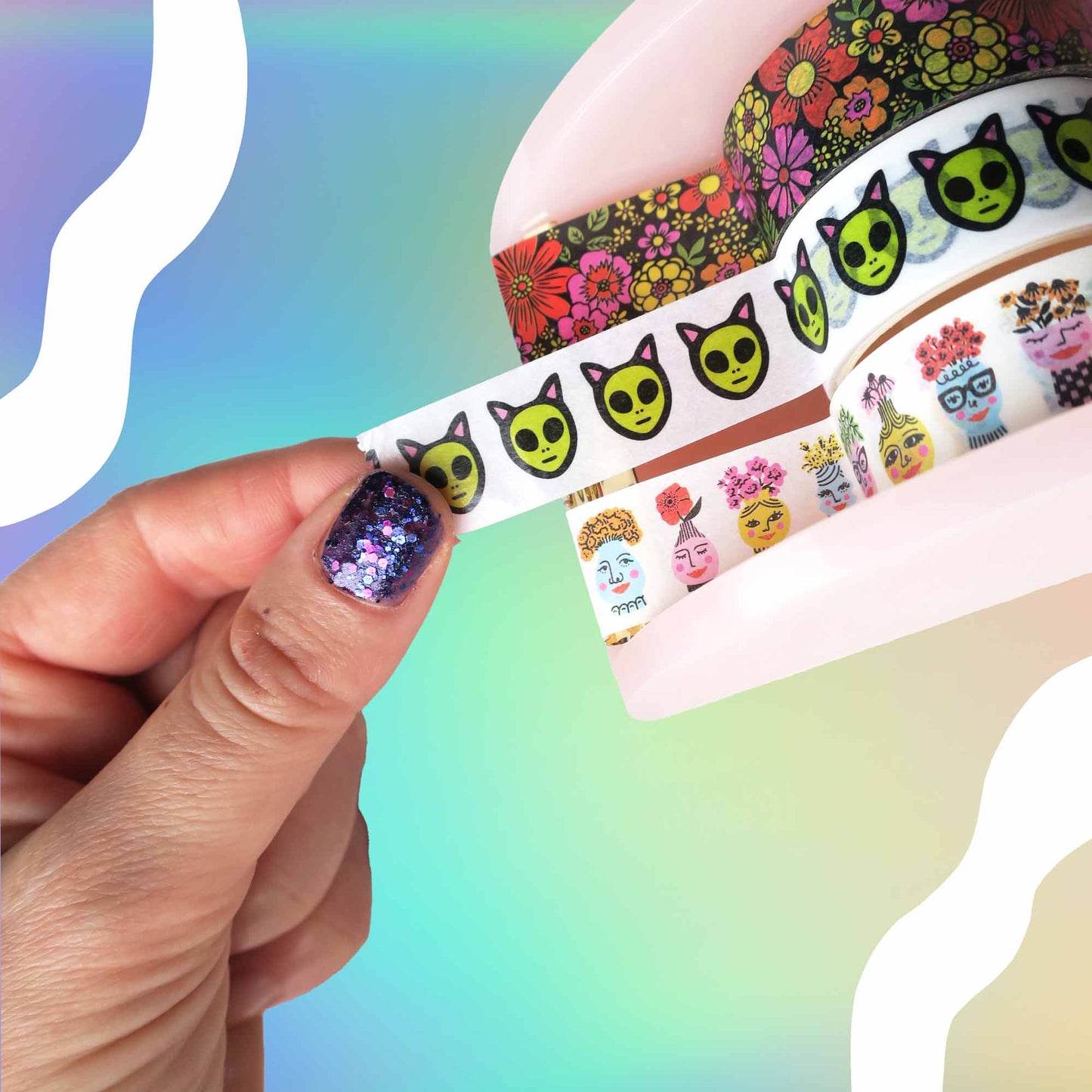 Alien Cat Washi Tape