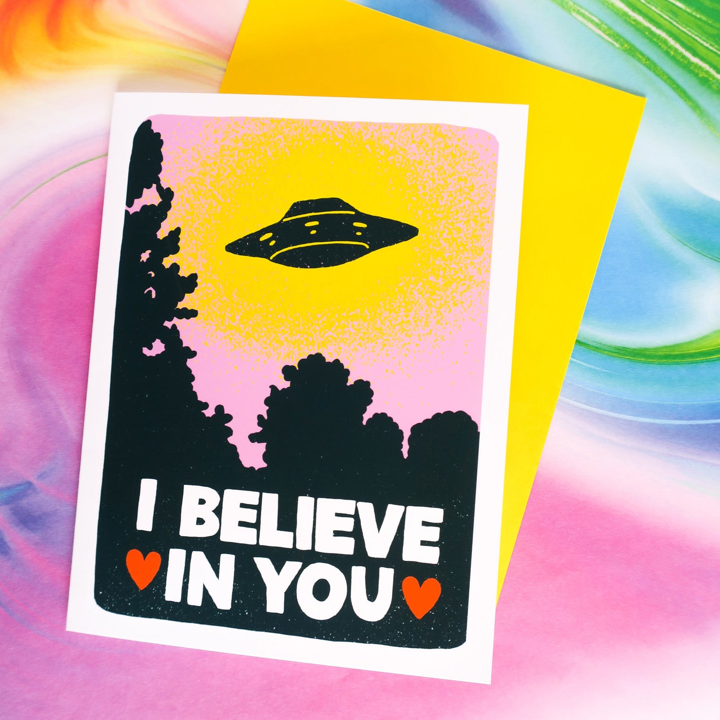 I Believe in You UFO Greeting Card