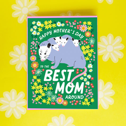 Opossum Mom Greeting Card