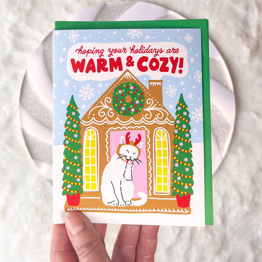 Warm and Cozy Kitty A2 Card