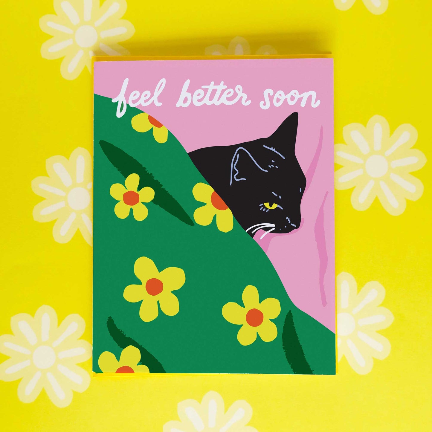 Feel Better Soon Kitty A2 Single Greeting Card