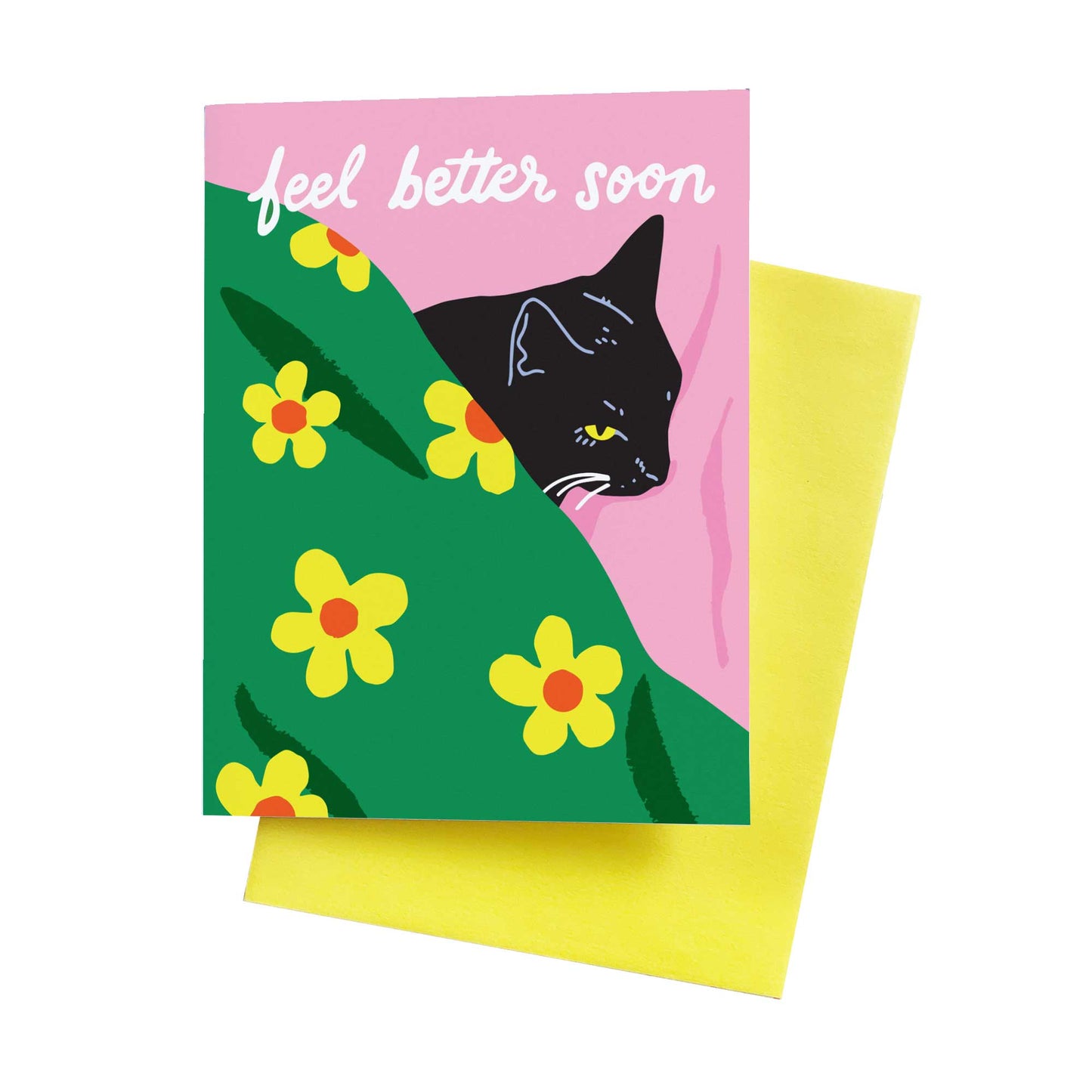 Feel Better Soon Kitty A2 Single Greeting Card