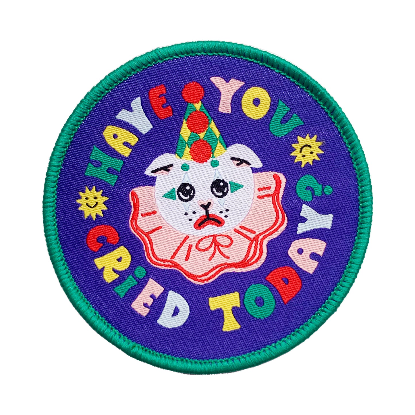 Clown Cat Iron-On Patch, Sew-On Patch