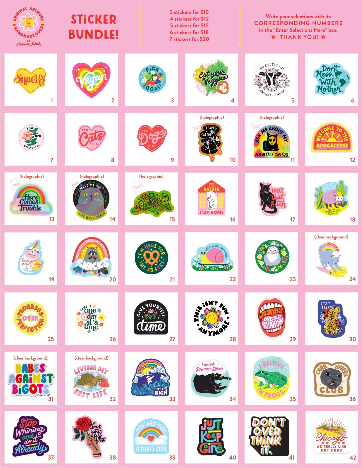 Sticker MEGA Bundle - All 42 designs