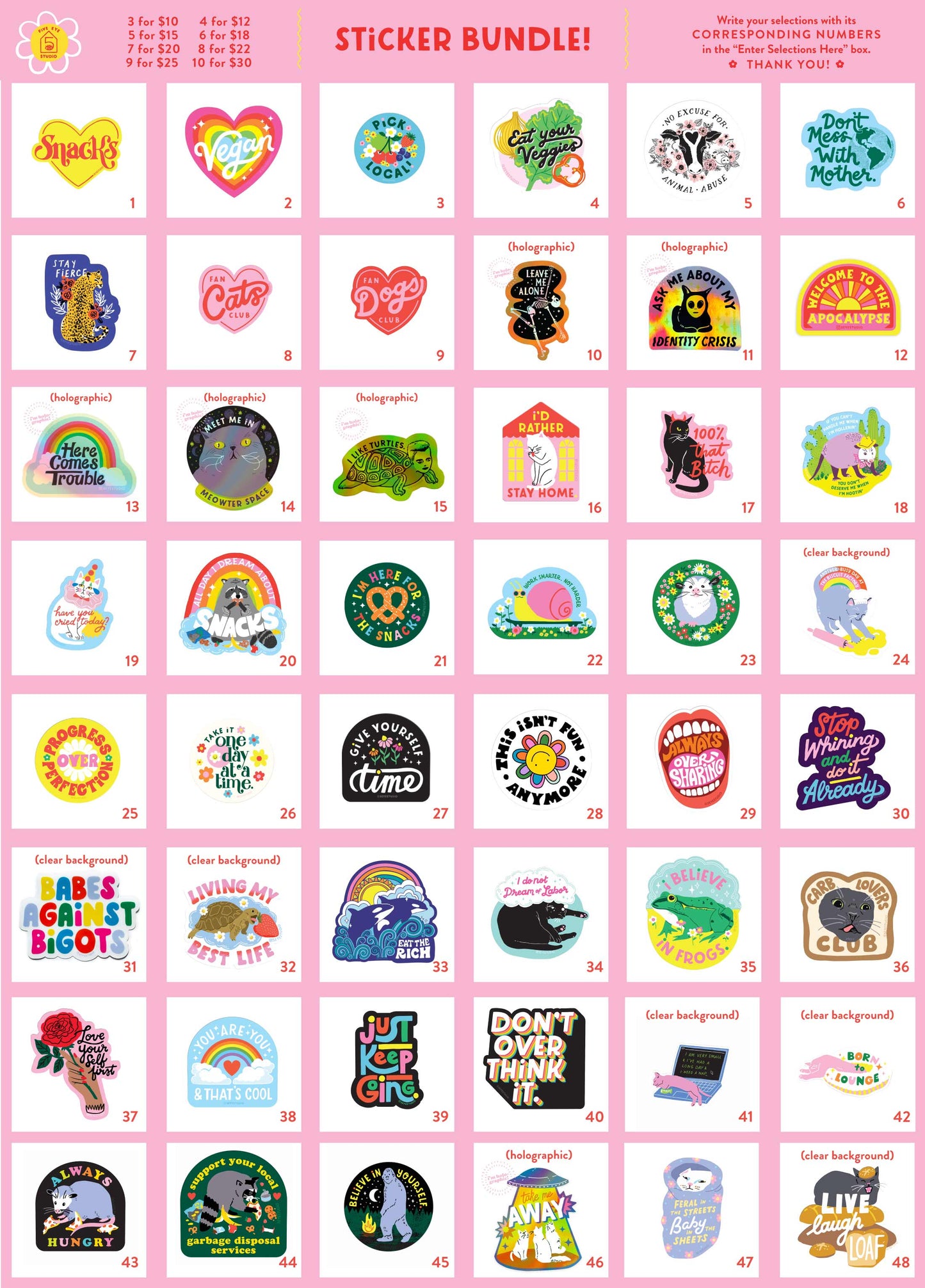 Sticker Bundles - Buy More, Save More